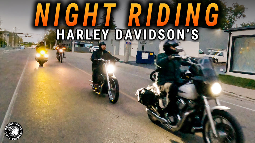 Night Riding Harley Davidson's With Pals