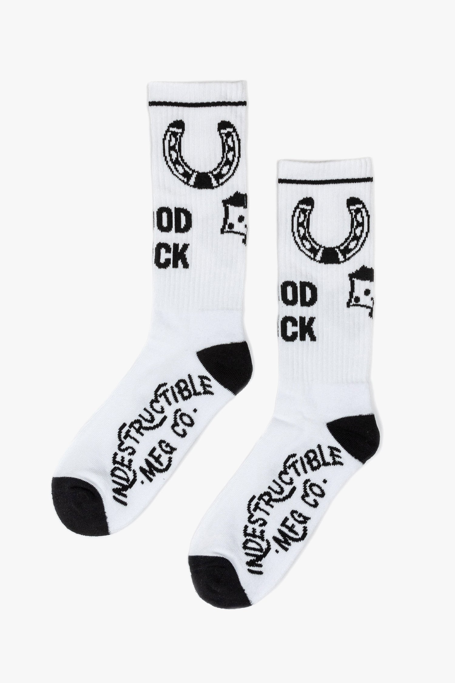 White Good Luck Socks - Indestructible MFG