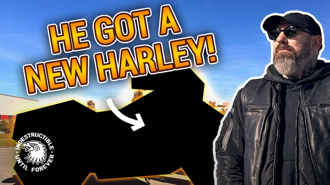 HE FINALLY BOUGHT A NEW HARLEY!