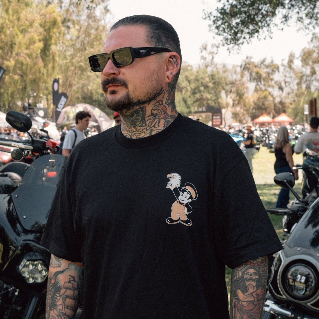 Eagle Head Gas and Oil Tee - Indestructible MFG