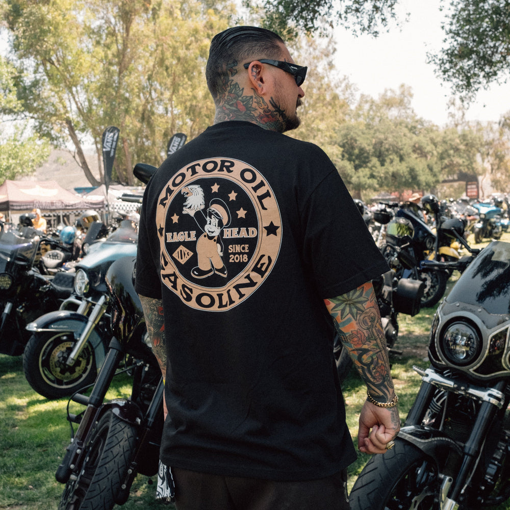 Eagle Head Gas and Oil Tee - Indestructible MFG
