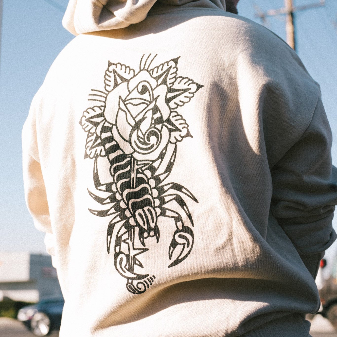 Scorpion embroidered hoodie on sale